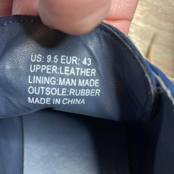 Blass Mens Genuine Suede Chukka Boots Dark Blue Lace Up Rubber Soles Size 9.5 - Picture 11 of 13